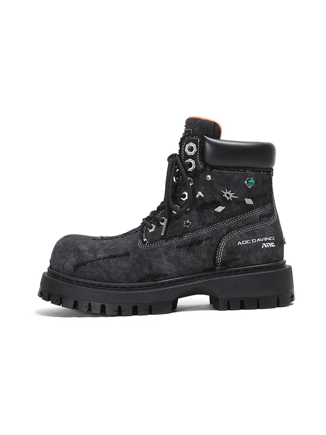 Denim Platform Combat Boots - Skipkicks