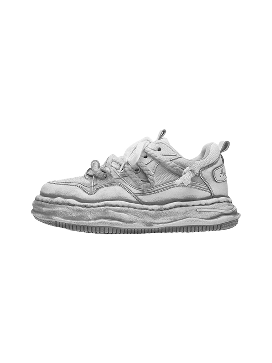 Washed Wavy Platform Sneakers - Skipkicks