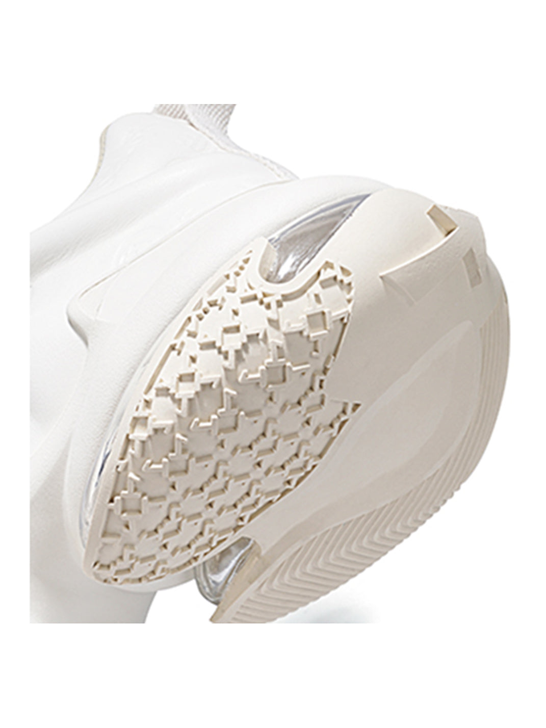 White Vortex Embossed Platform Sneakers - Skipkicks