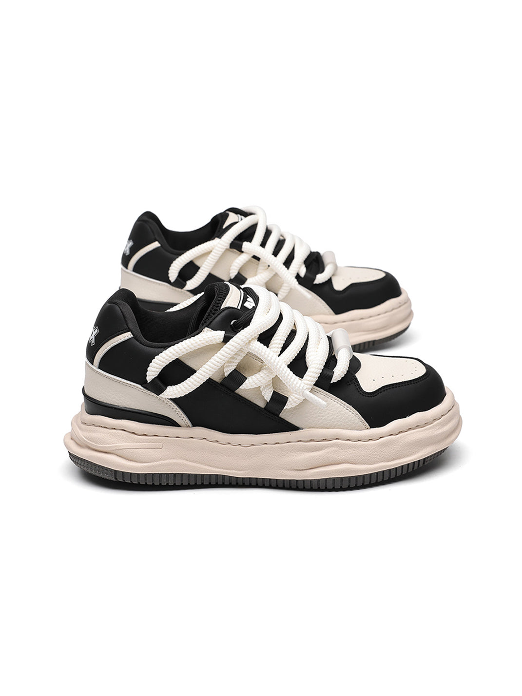 Paneled Wavy Platform Sneakers