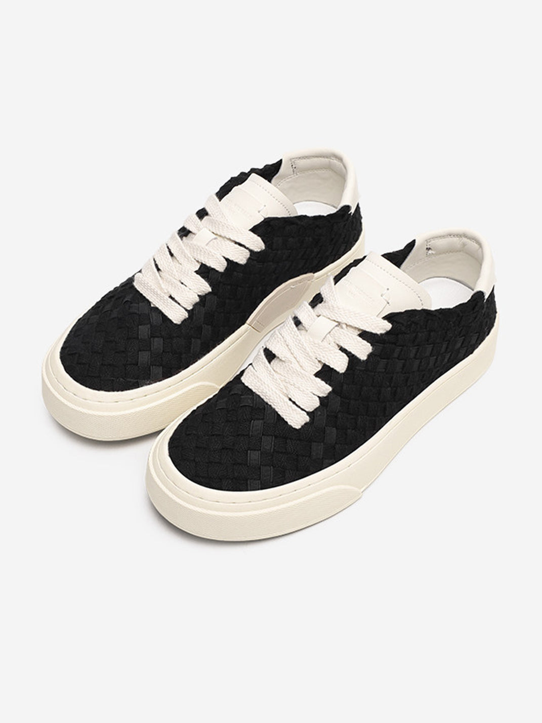 Woven Texture Platform Sneakers - Skipkicks