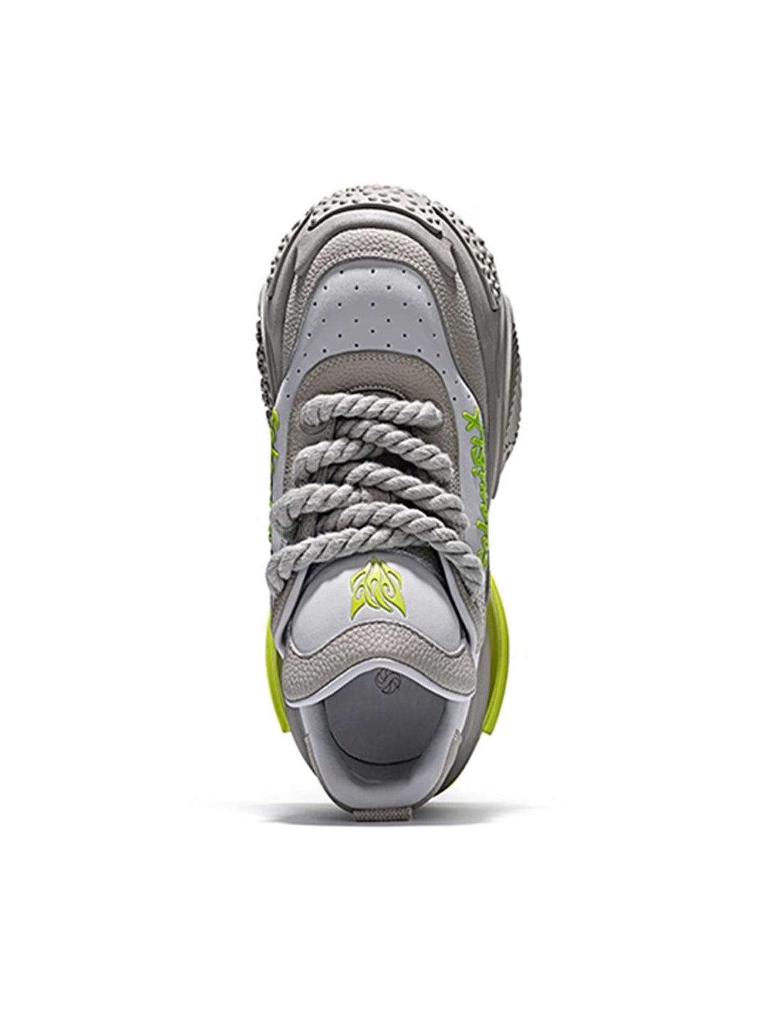 White Vortex Logo Platform Sneakers - Skipkicks