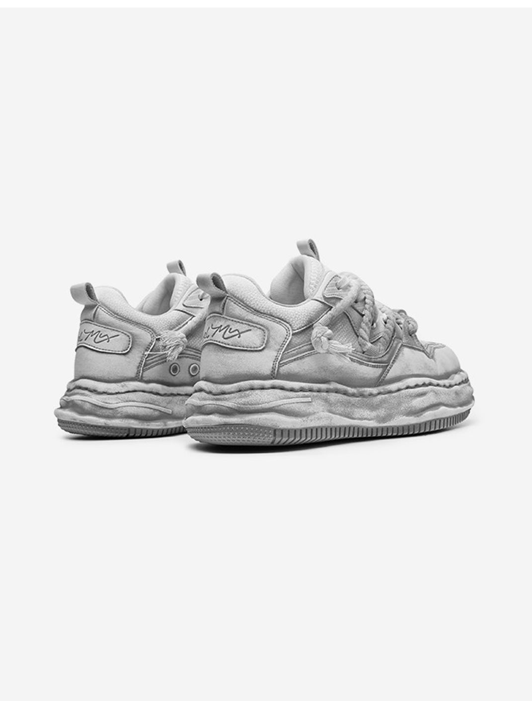Washed Wavy Platform Sneakers - Skipkicks