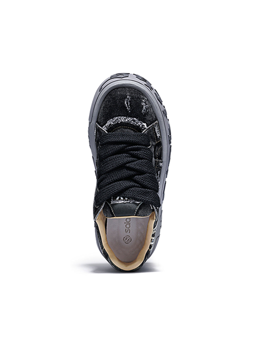 Ripped Denim OWL Skate Sneakers - Skipkicks