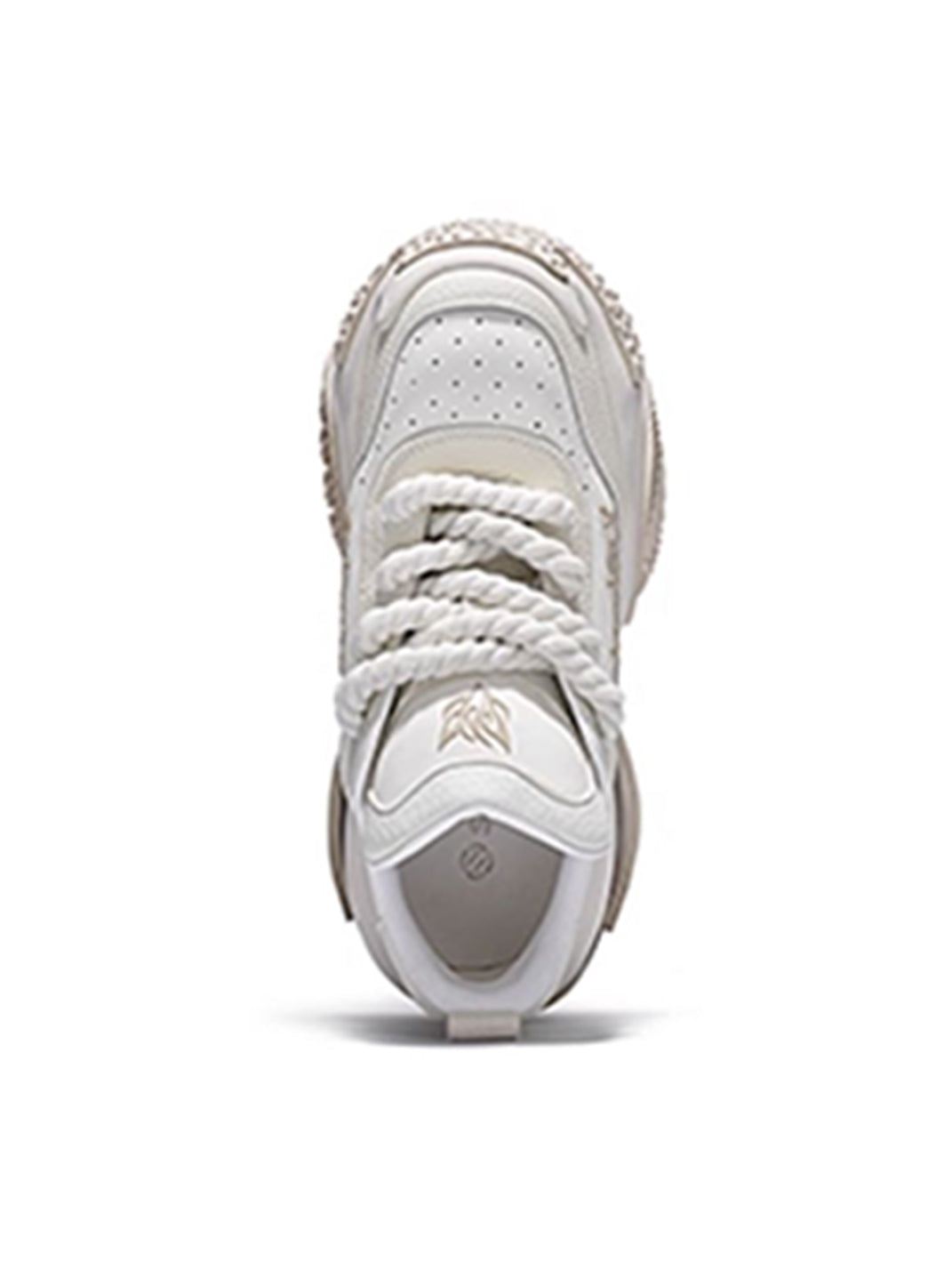 White Vortex Logo Platform Sneakers - Skipkicks
