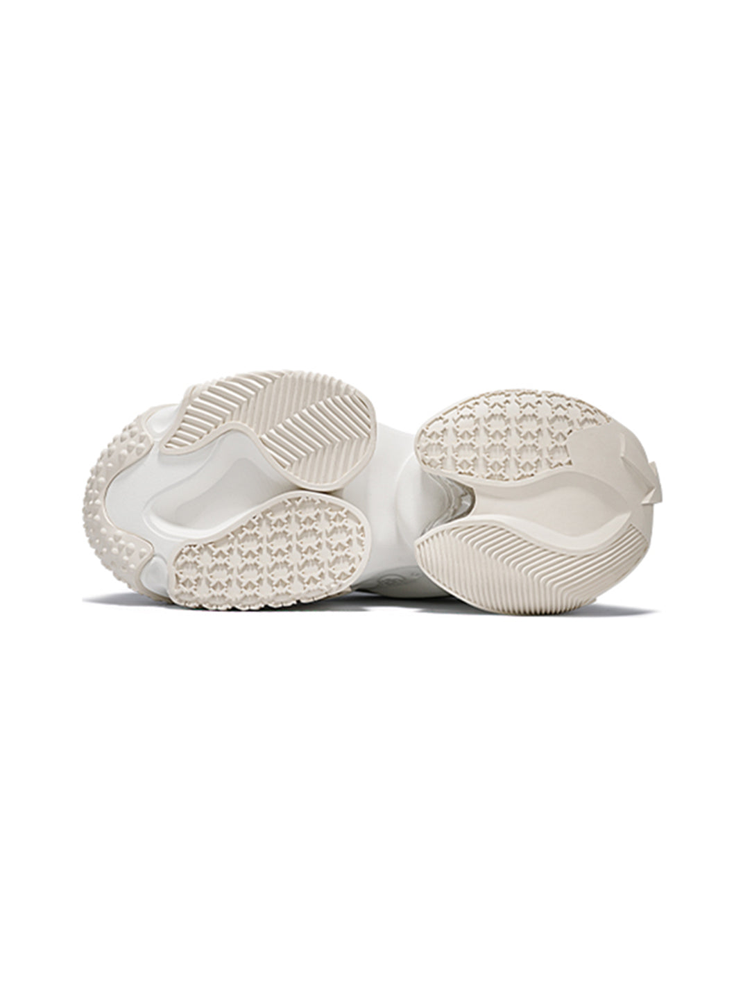 White Vortex Embossed Platform Sneakers - Skipkicks