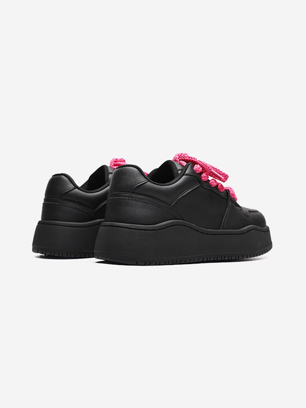 Contrast Lace Platform Sneakers