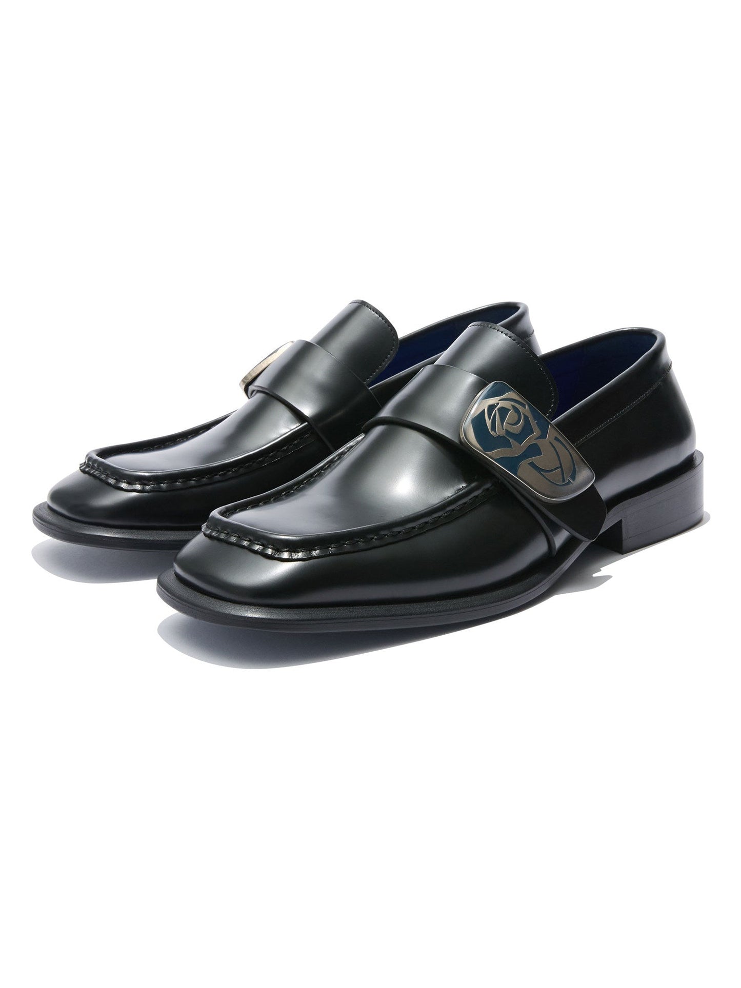 Rose Crest Leather Loafers - Skipkicks