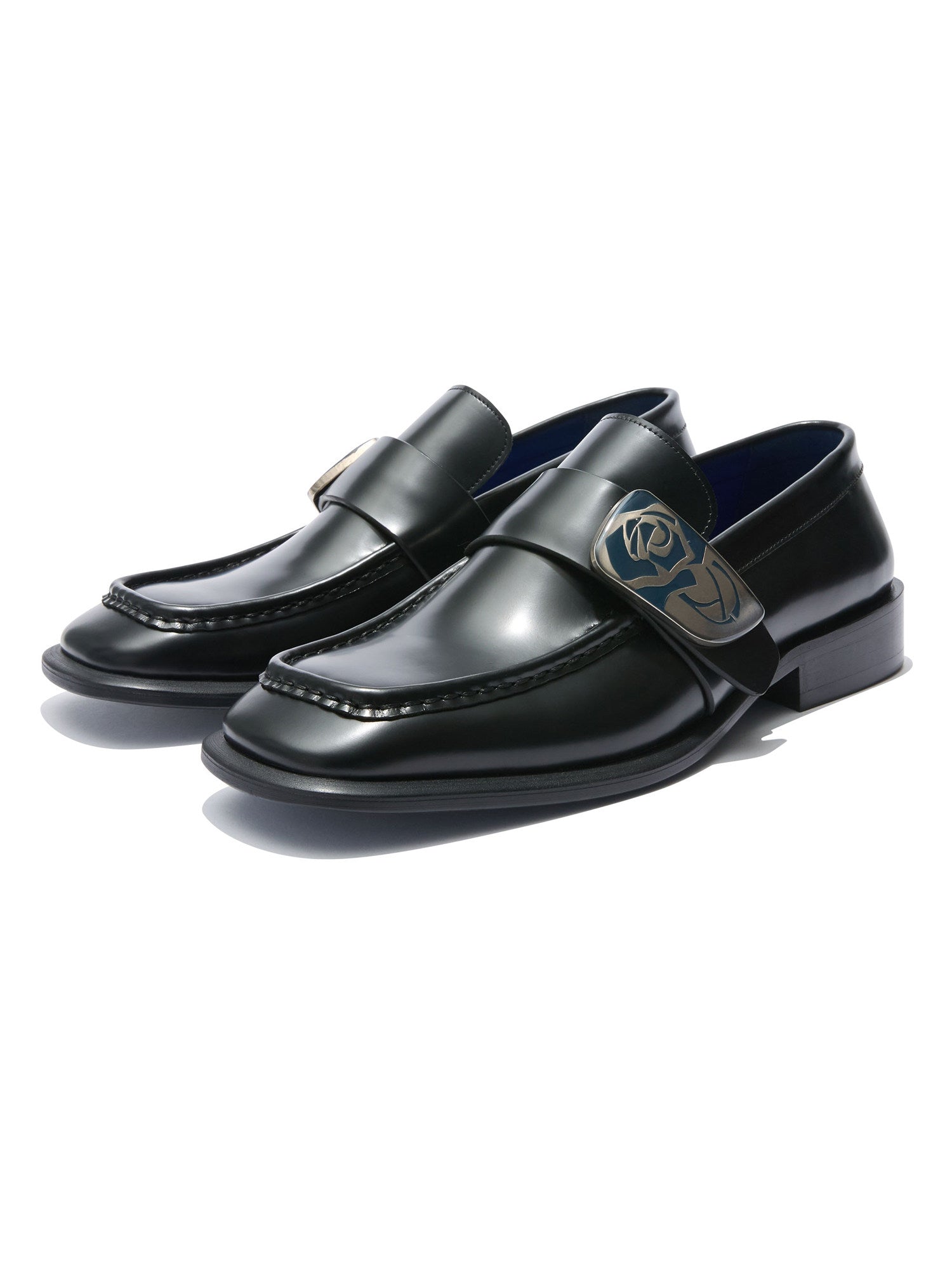 Rose Crest Leather Loafers - Skipkicks