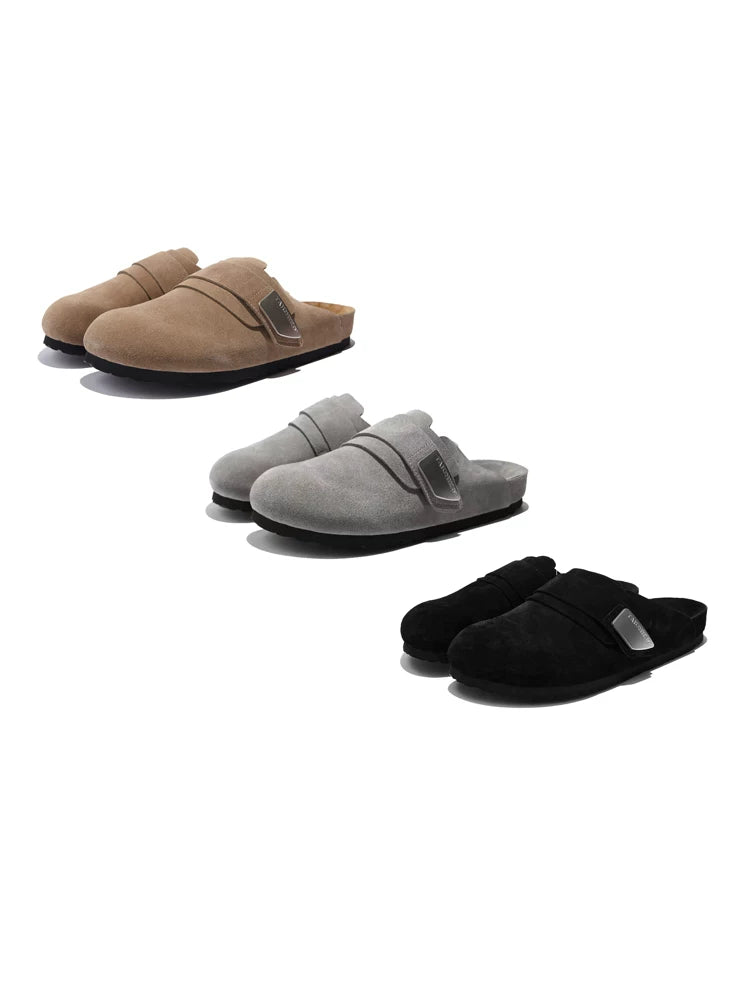 Closed-Toe Leather Mule Sandals - Skipkicks