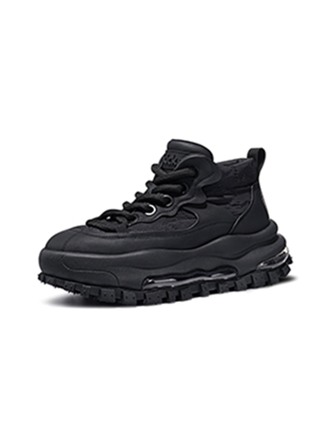Black Trail Platform Outdoor Sneakers - Skipkicks