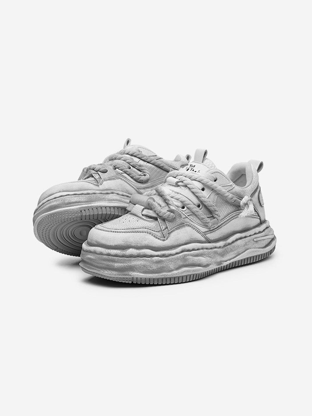 Washed Wavy Platform Sneakers - Skipkicks