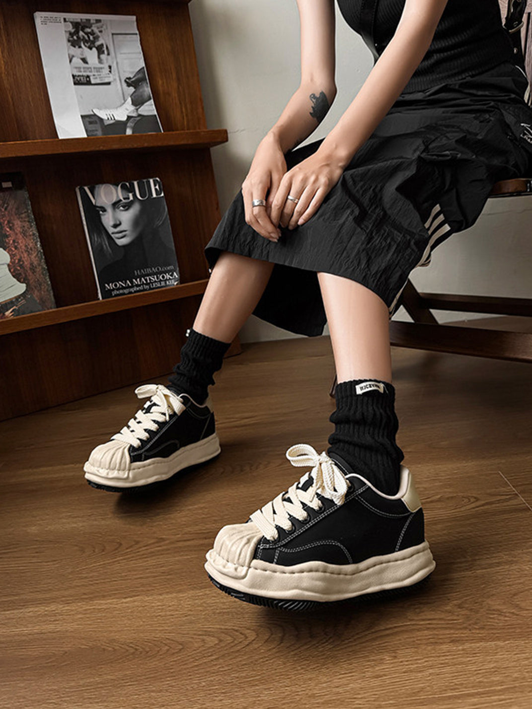 Sculpted Wave Platform Sneakers