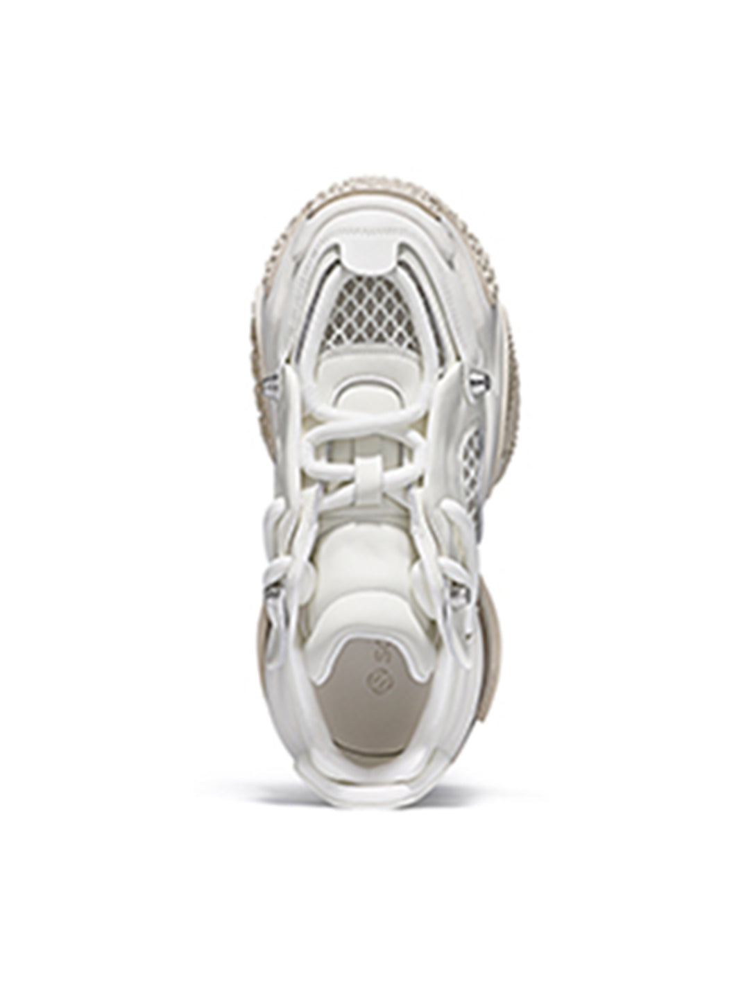 Beige Vortex Mesh Platform Sneakers - Skipkicks