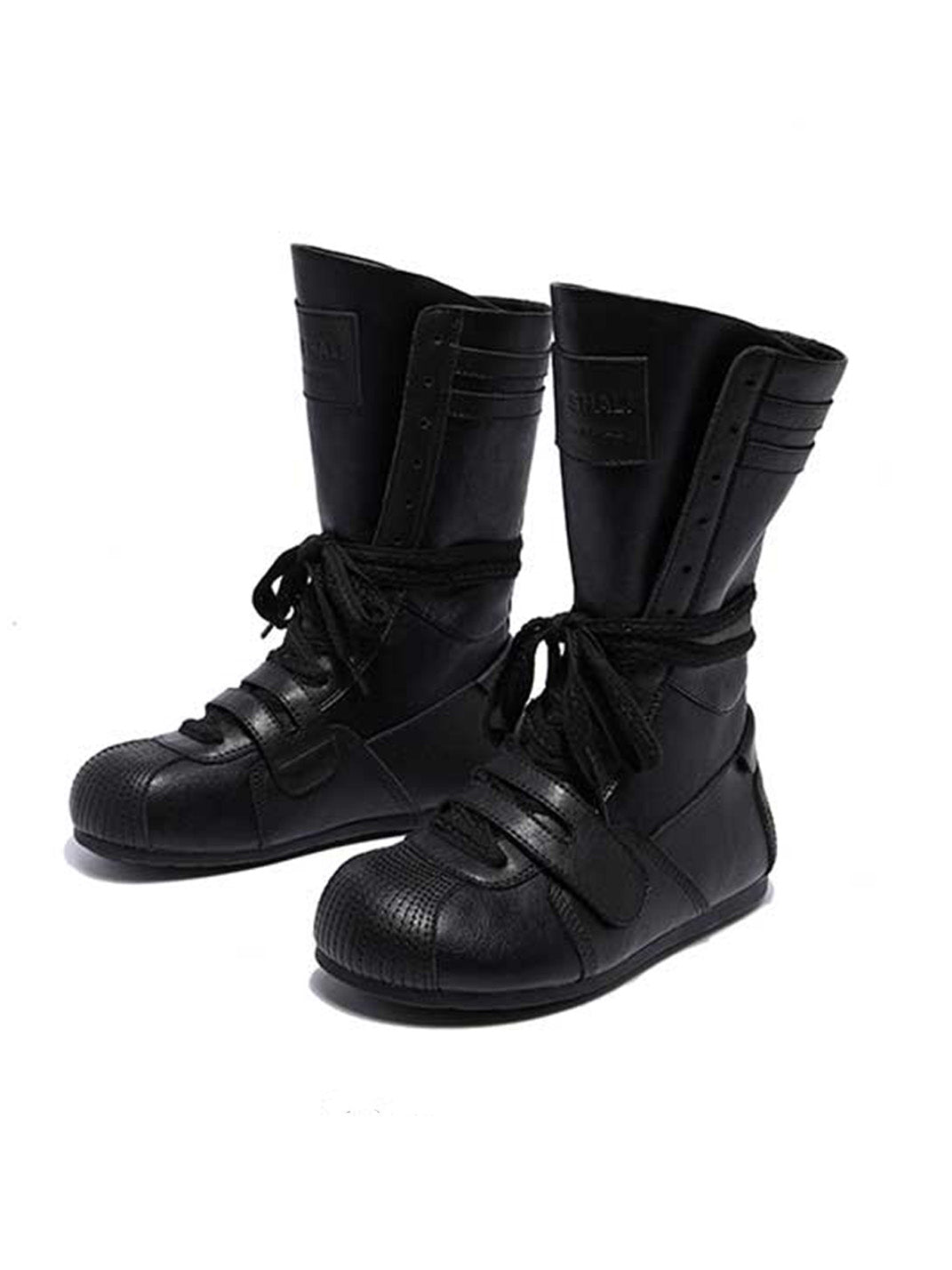 Black Knock Out Pro Leather Boxer Boots - Skipkicks