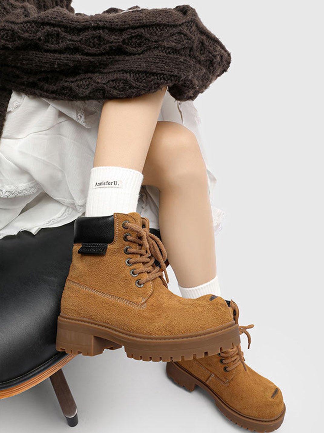 Round-Toe Utility Work Boots - Skipkicks