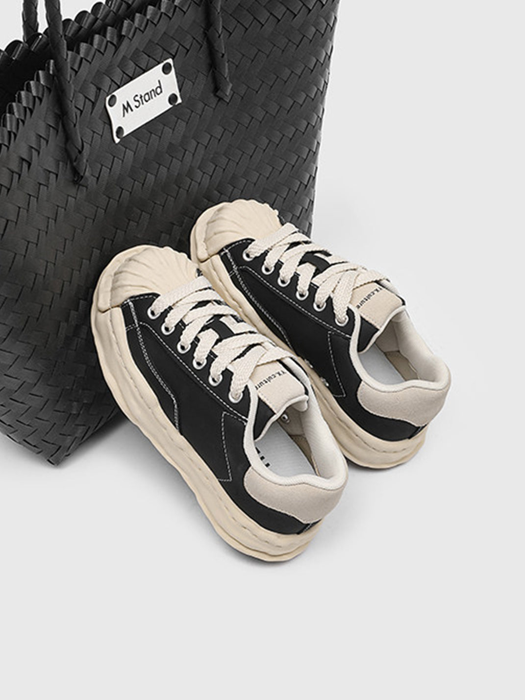 Shell-Toe Lifted Platform Sneakers