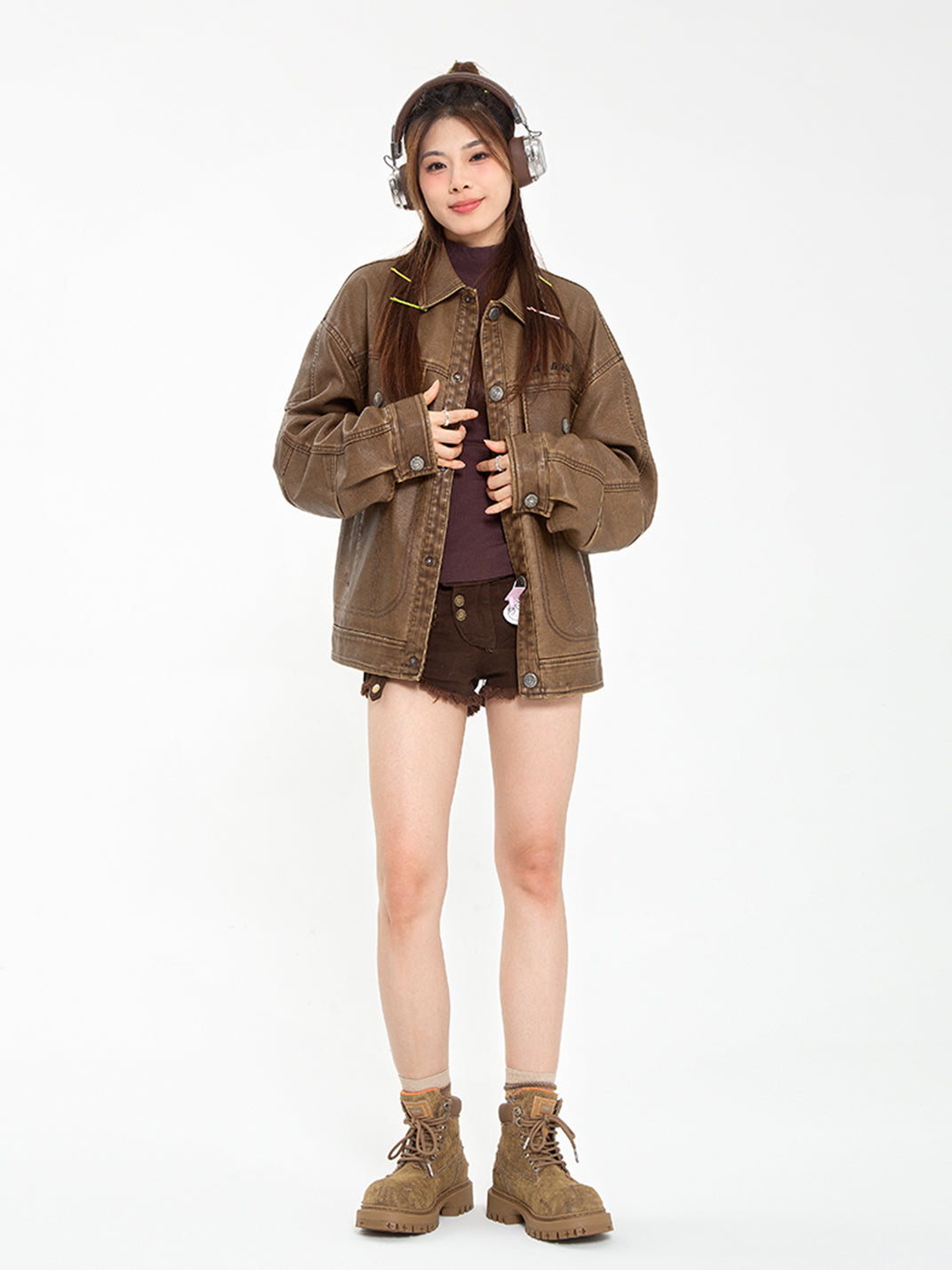 Denim Platform Combat Boots - Skipkicks