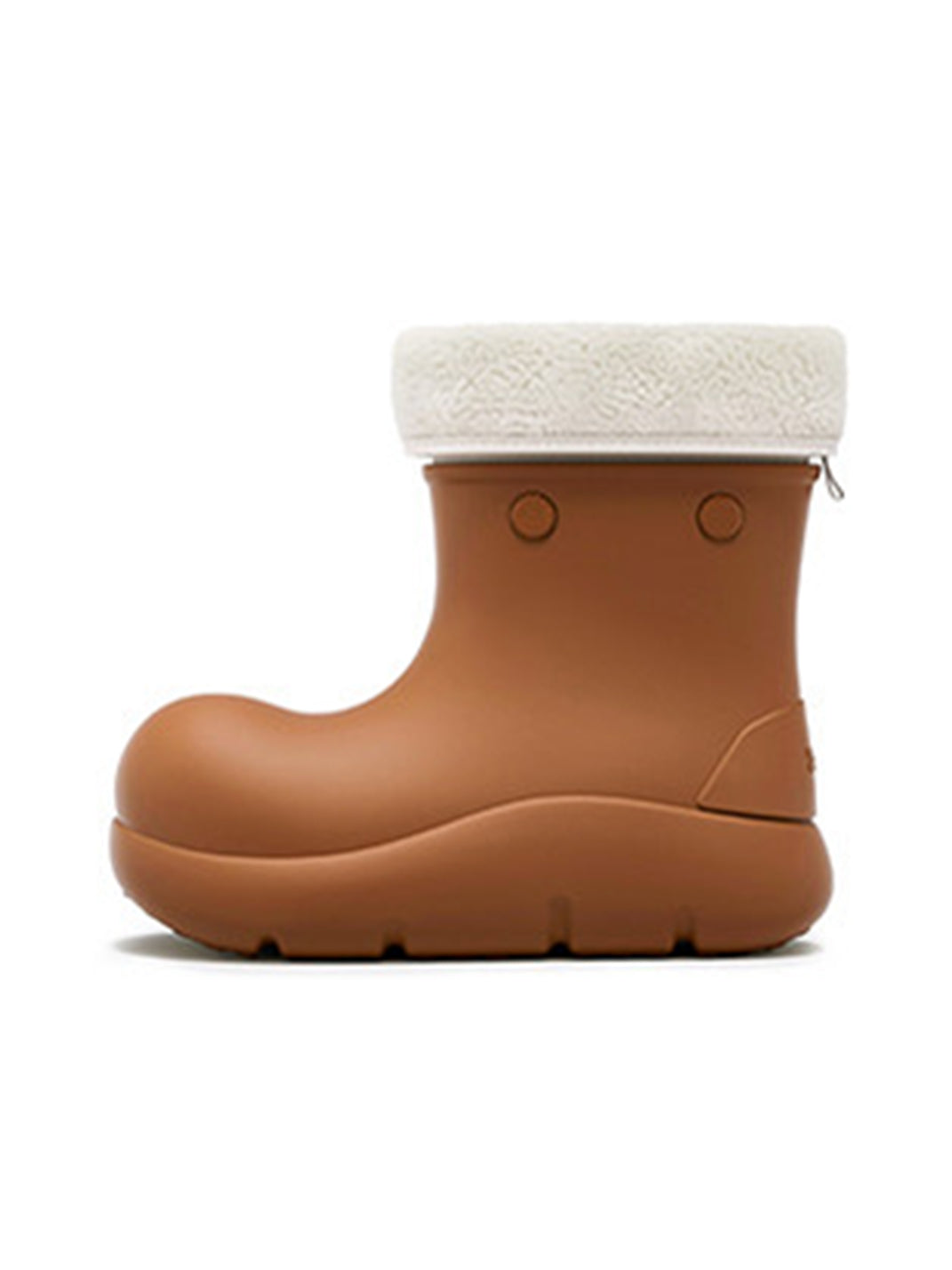 Brown Fur-Lined Winter Platform Boots
