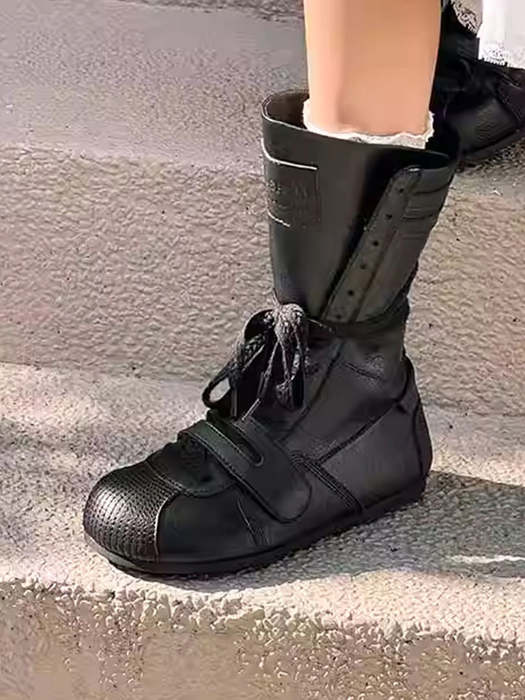 Black Knock Out Pro Leather Boxer Boots - Skipkicks