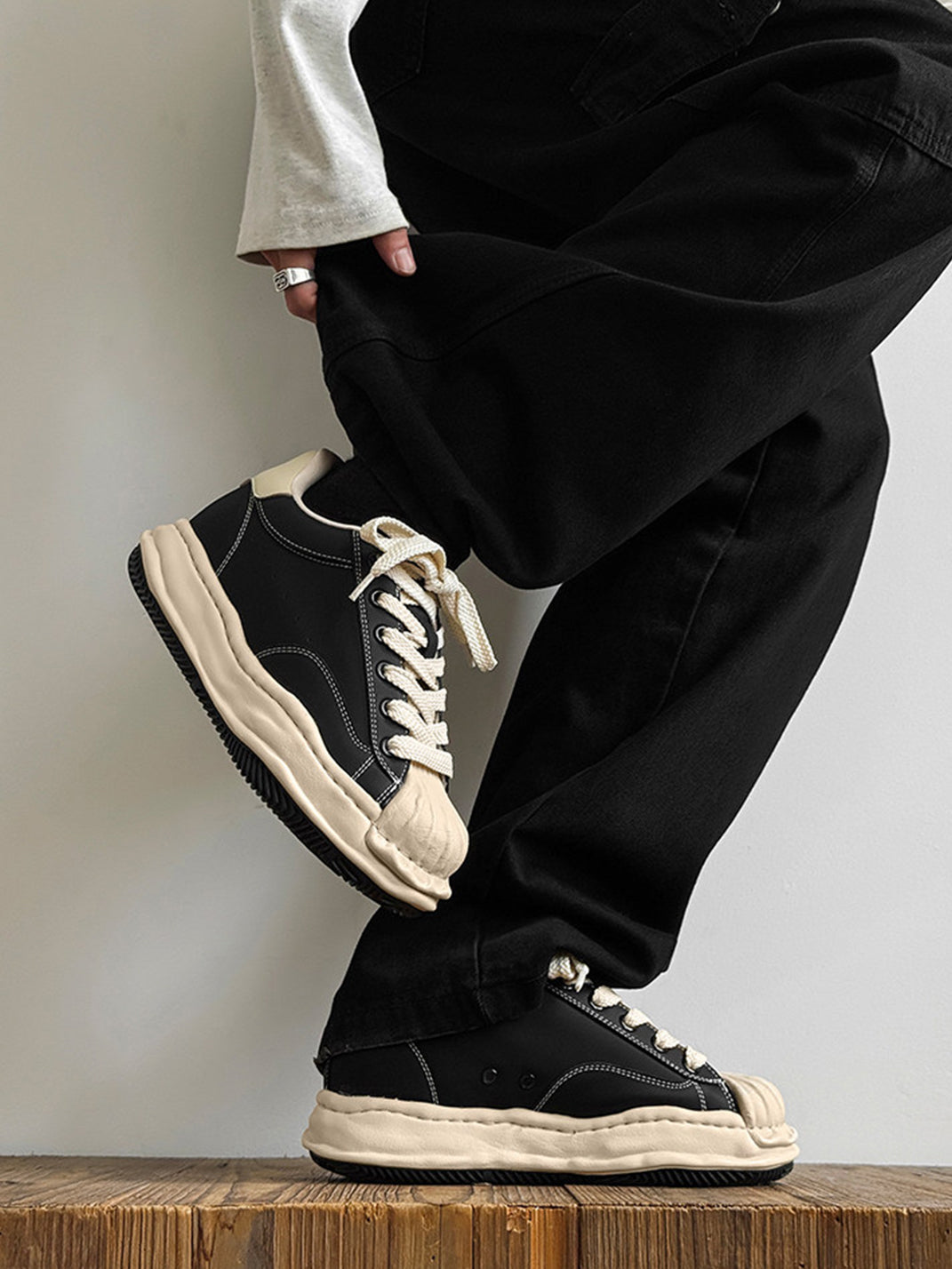 Sculpted Wave Platform Sneakers