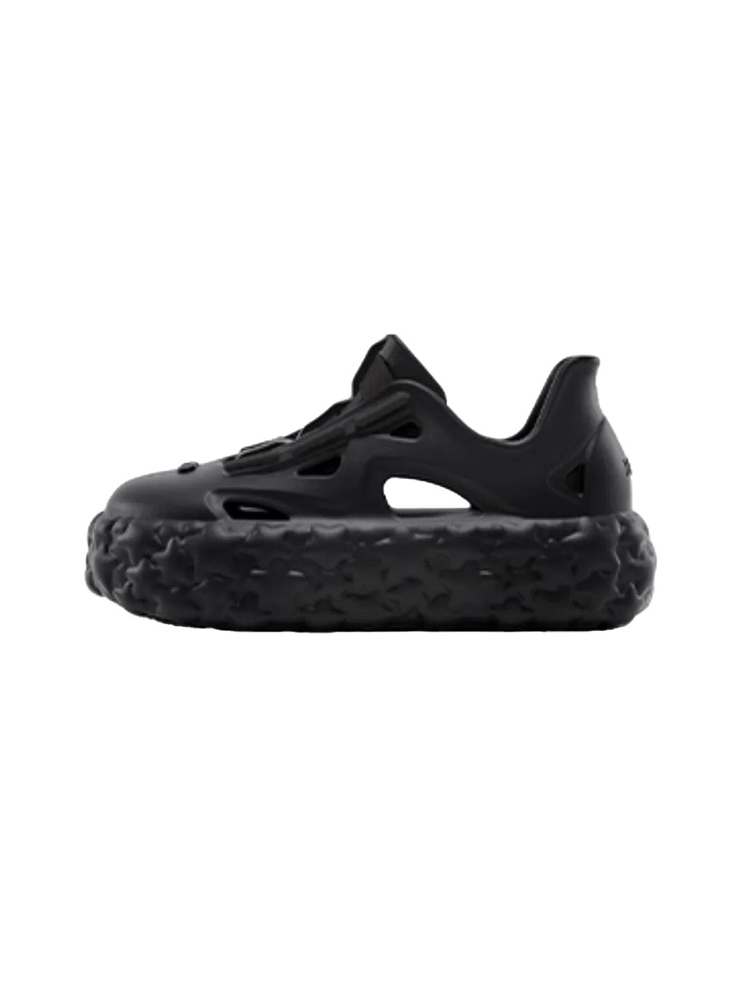 Black Lightweight Star Platform Sandals - Skipkicks