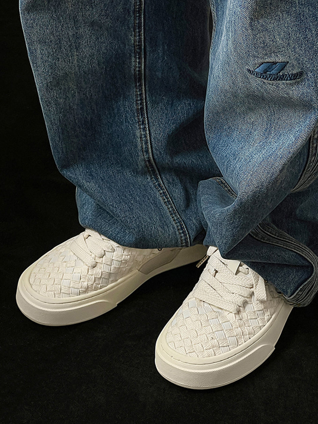 Woven Texture Platform Sneakers - Skipkicks