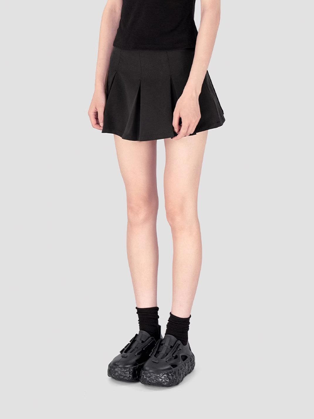 Black Lightweight Star Platform Sandals - Skipkicks