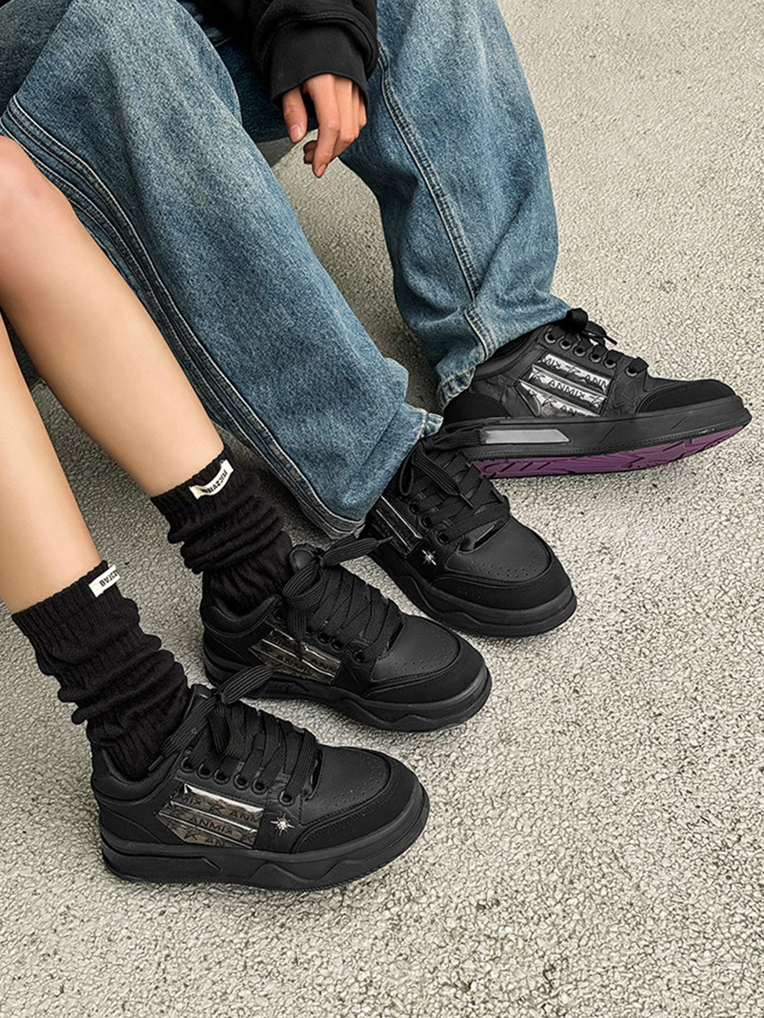 Star-Studded Gothic Sneakers - Skipkicks
