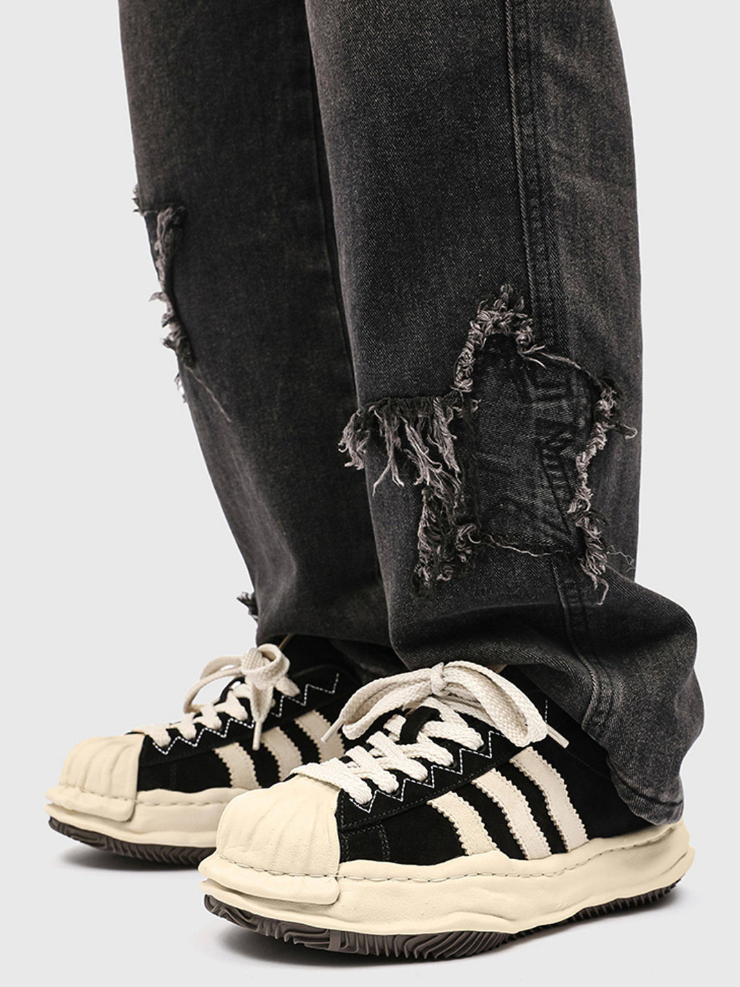 Melted Shell-Toe Platform Sneakers - Skipkicks