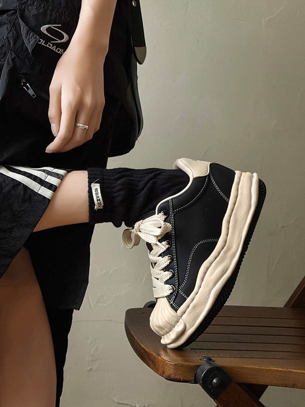 Sculpted Wave Platform Sneakers