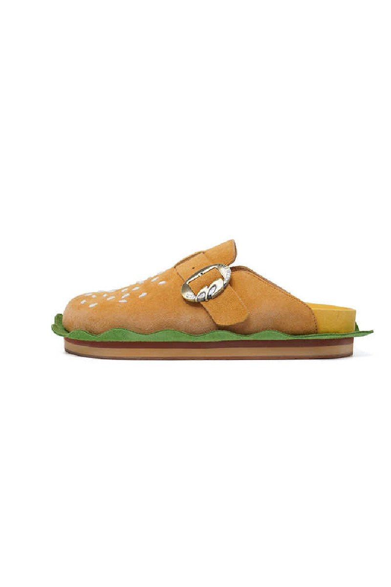 Hamburger Design Novelty Slip On Clogs - Skipkicks