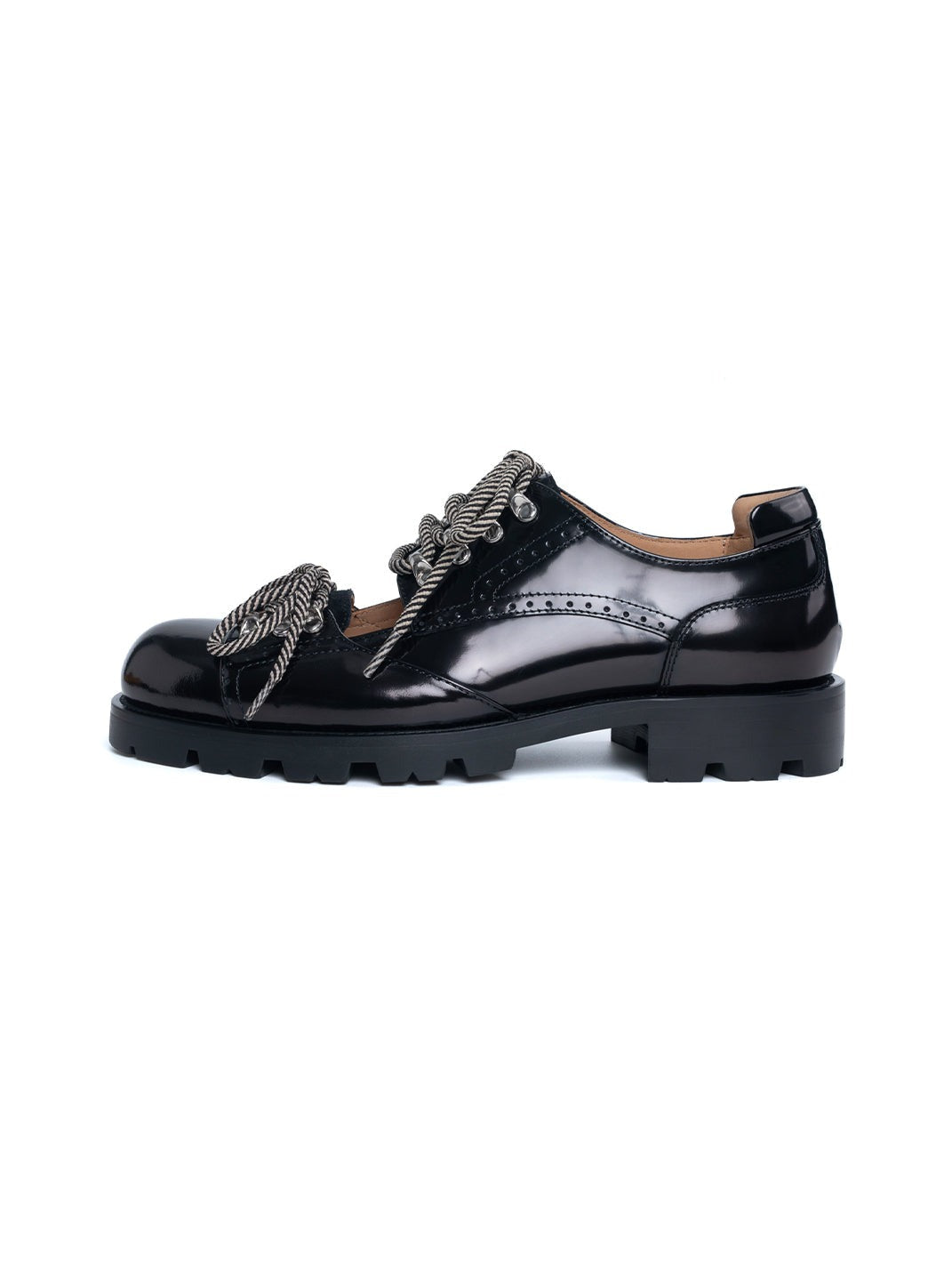 Cutout Leather Workwear Derby Shoes - Skipkicks