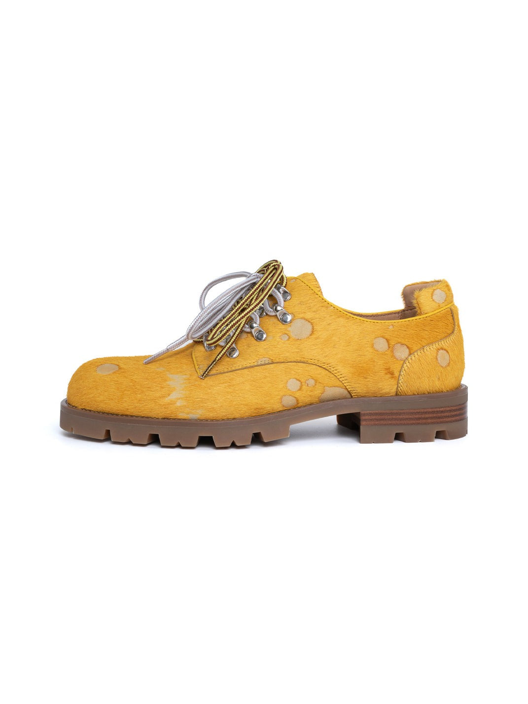 Spotted Pony-Hair Leather Derby Shoes