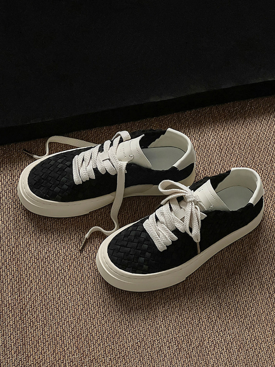 Woven Texture Platform Sneakers - Skipkicks
