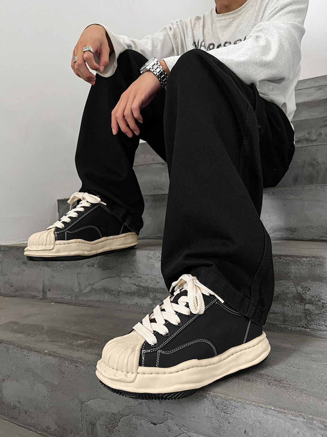 Sculpted Wave Platform Sneakers