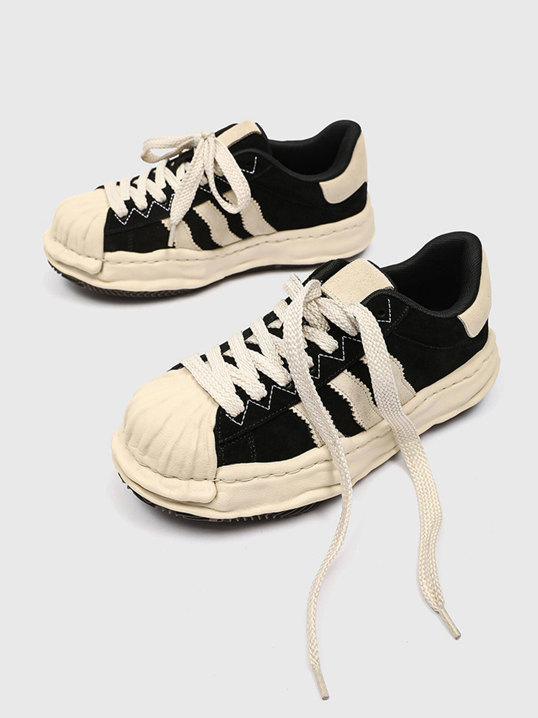 Melted Shell-Toe Platform Sneakers - Skipkicks