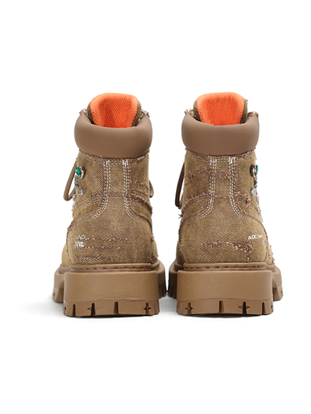 Denim Platform Combat Boots - Skipkicks