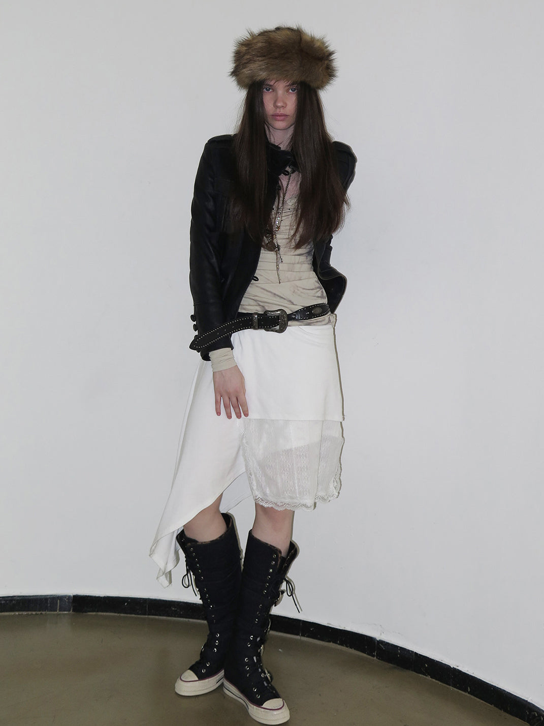Leopard Print High-Top Canvas Boots with Belt Buckle - Skipkicks