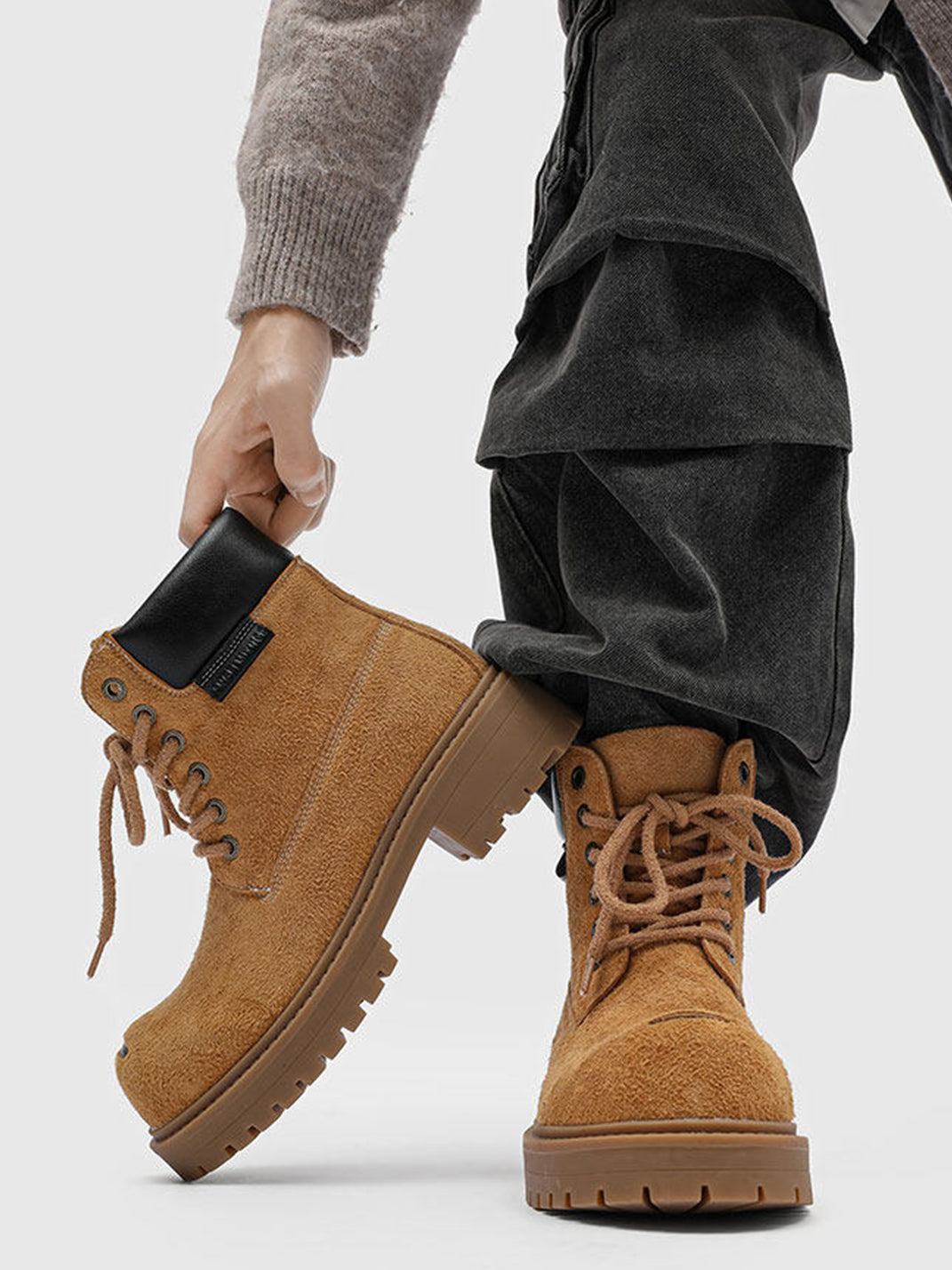 Round-Toe Utility Work Boots - Skipkicks