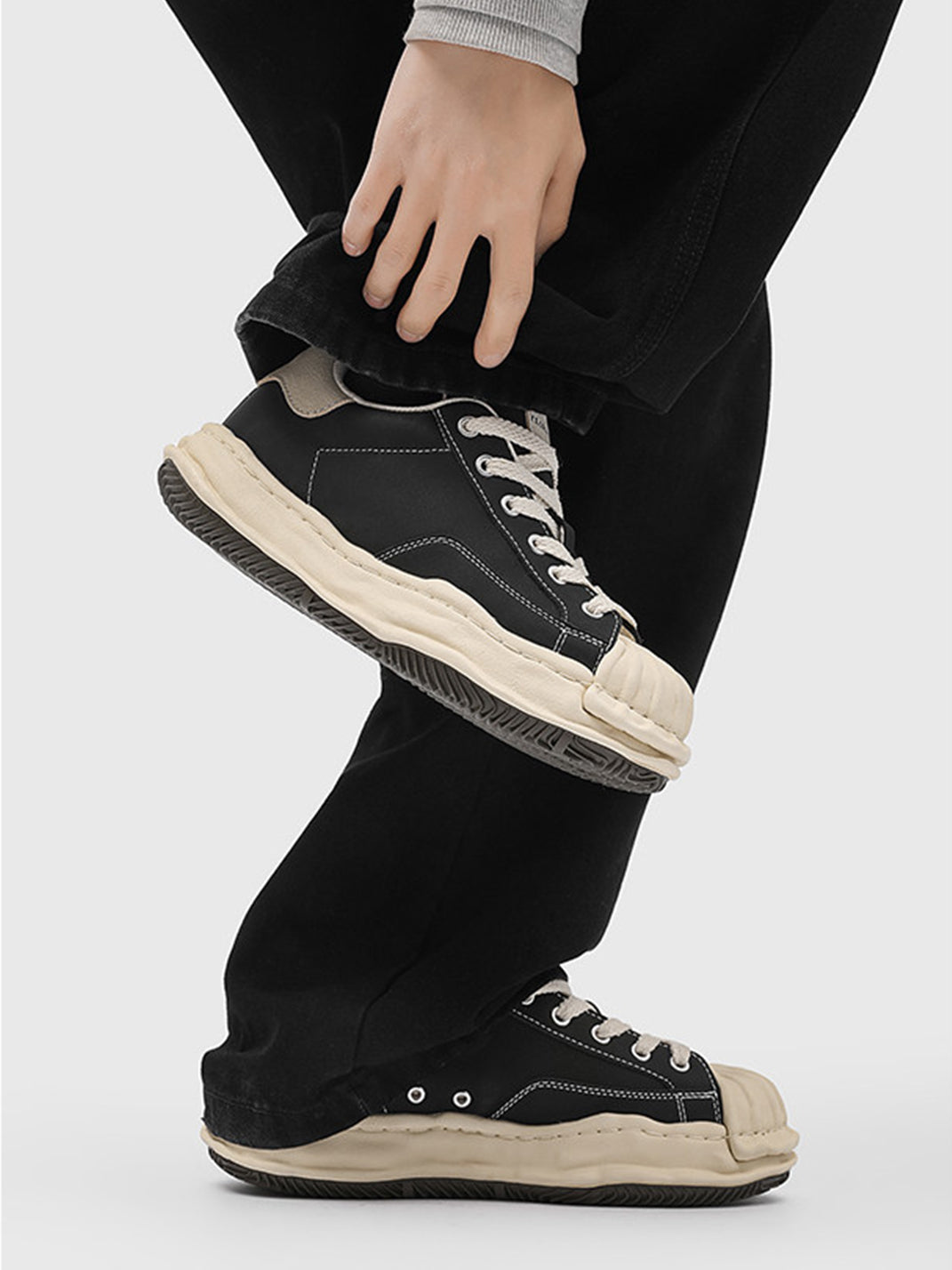 Shell-Toe Lifted Platform Sneakers