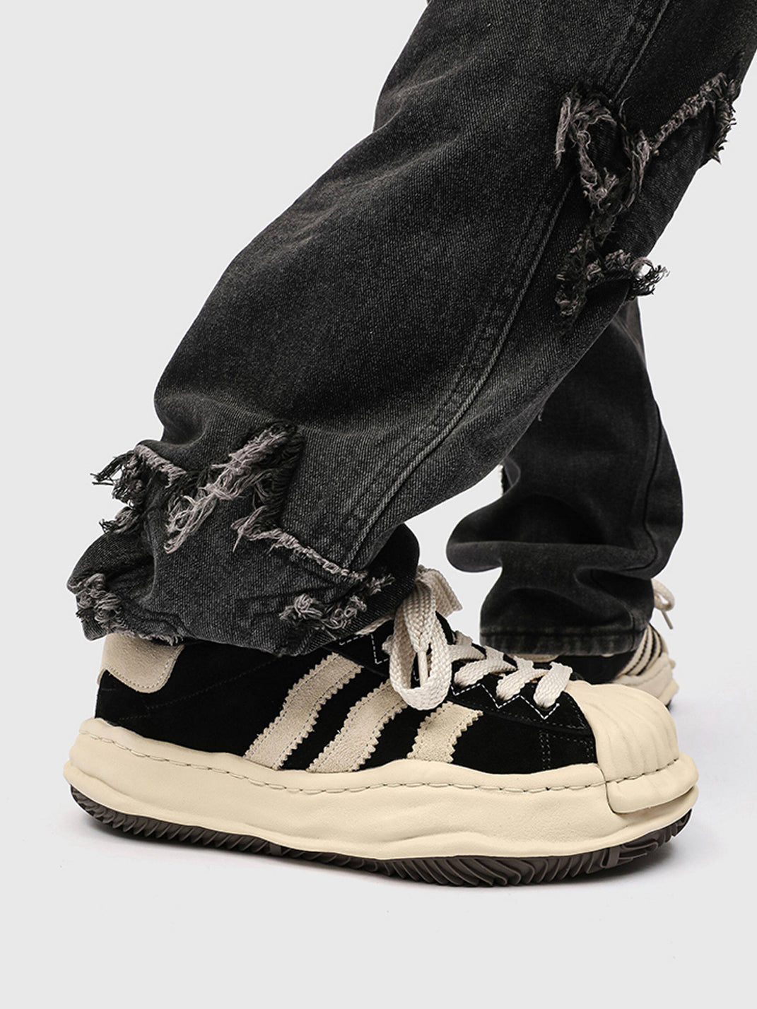 Melted Shell-Toe Platform Sneakers - Skipkicks