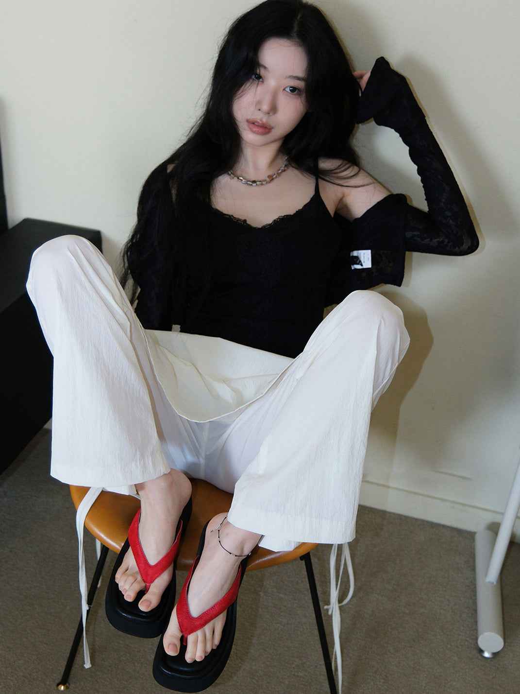 Mooreyu Color-Pop Platform Flip-Flops