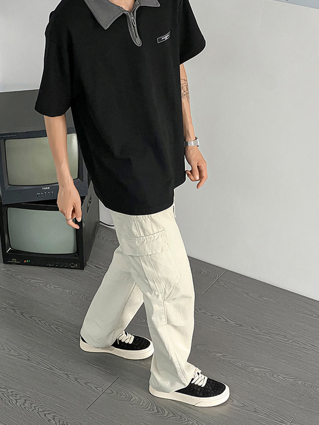 Woven Texture Platform Sneakers - Skipkicks