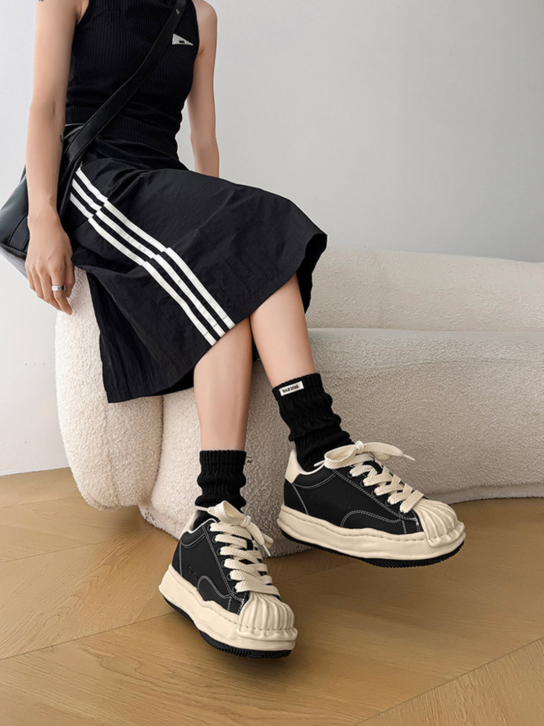 Sculpted Wave Platform Sneakers
