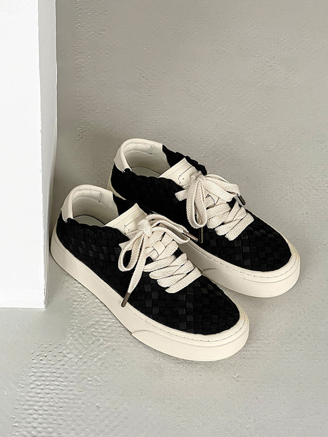 Woven Texture Platform Sneakers - Skipkicks