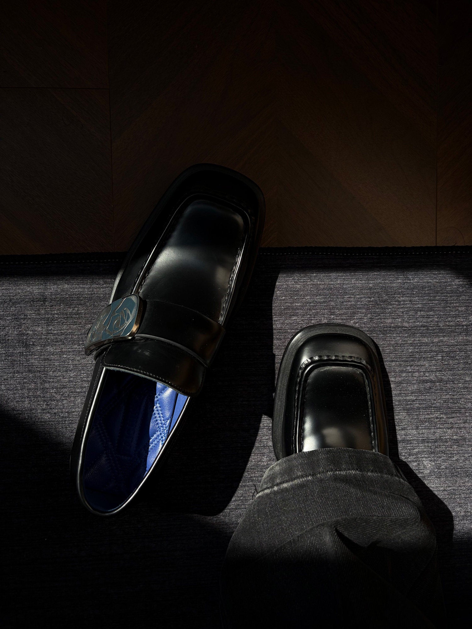 Rose Crest Leather Loafers - Skipkicks