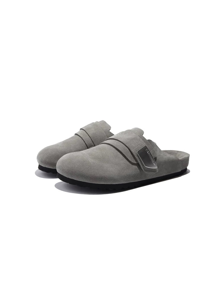 Closed-Toe Leather Mule Sandals - Skipkicks