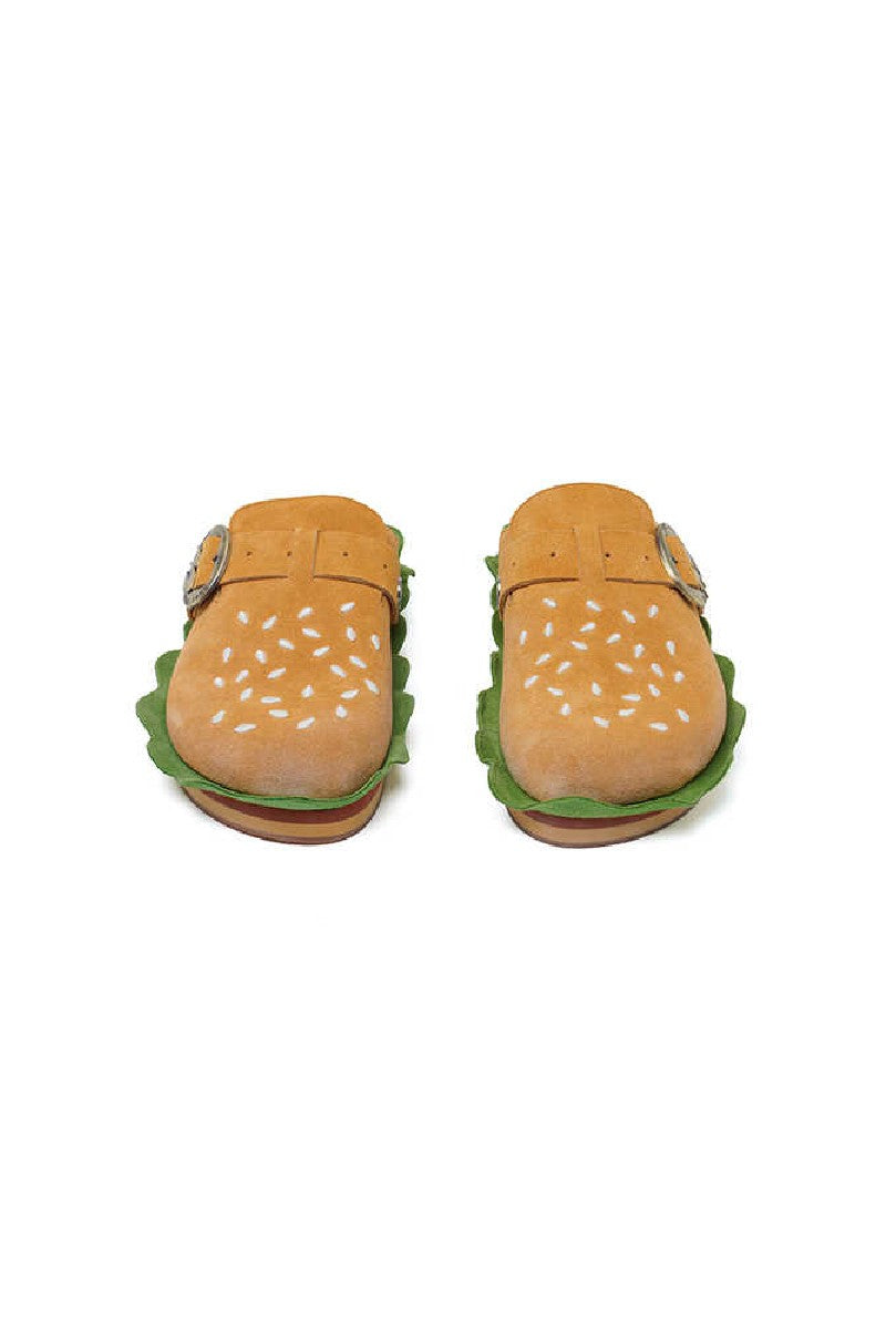 Hamburger Design Novelty Slip On Clogs - Skipkicks