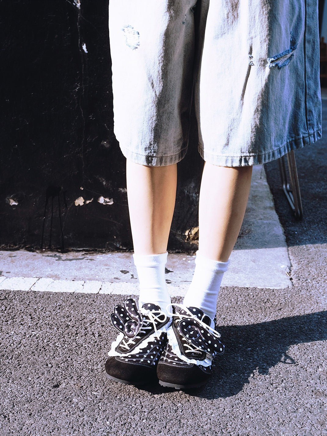 Polka-Dot Lace Wing Ballet Flats - Skipkicks